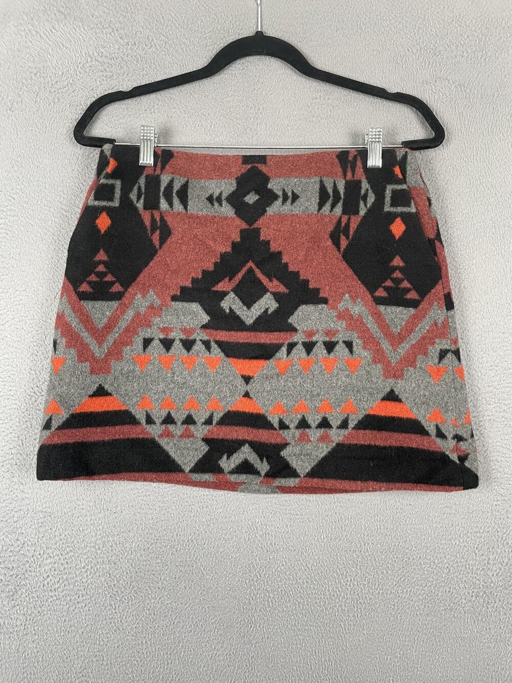 Gap Skirt Womens 6 Multicolor Red Black Wool Short Geometric Aztec Southwest